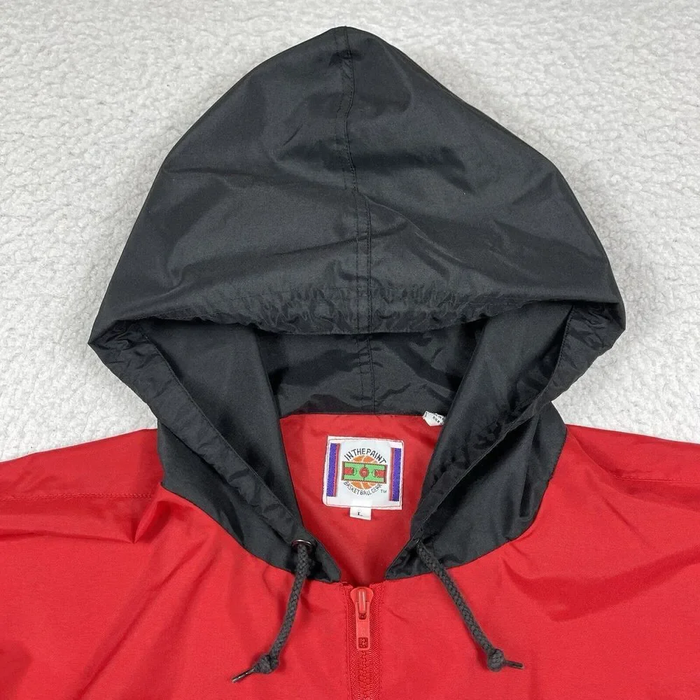 Chicago Bulls Jacket Mens Large Pullover Windbreaker Vintage NBA Basketball Coat